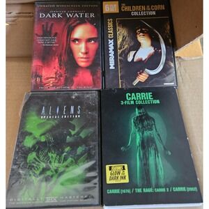 Horror DVD Lot Carrie 3-Film Collection Children of the Corn Dark Water Aliens